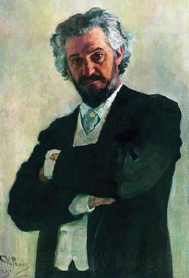 Ilya Repin Portrait of the cellist Aleksander Valerianovich Wierzbillowicz France oil painting art